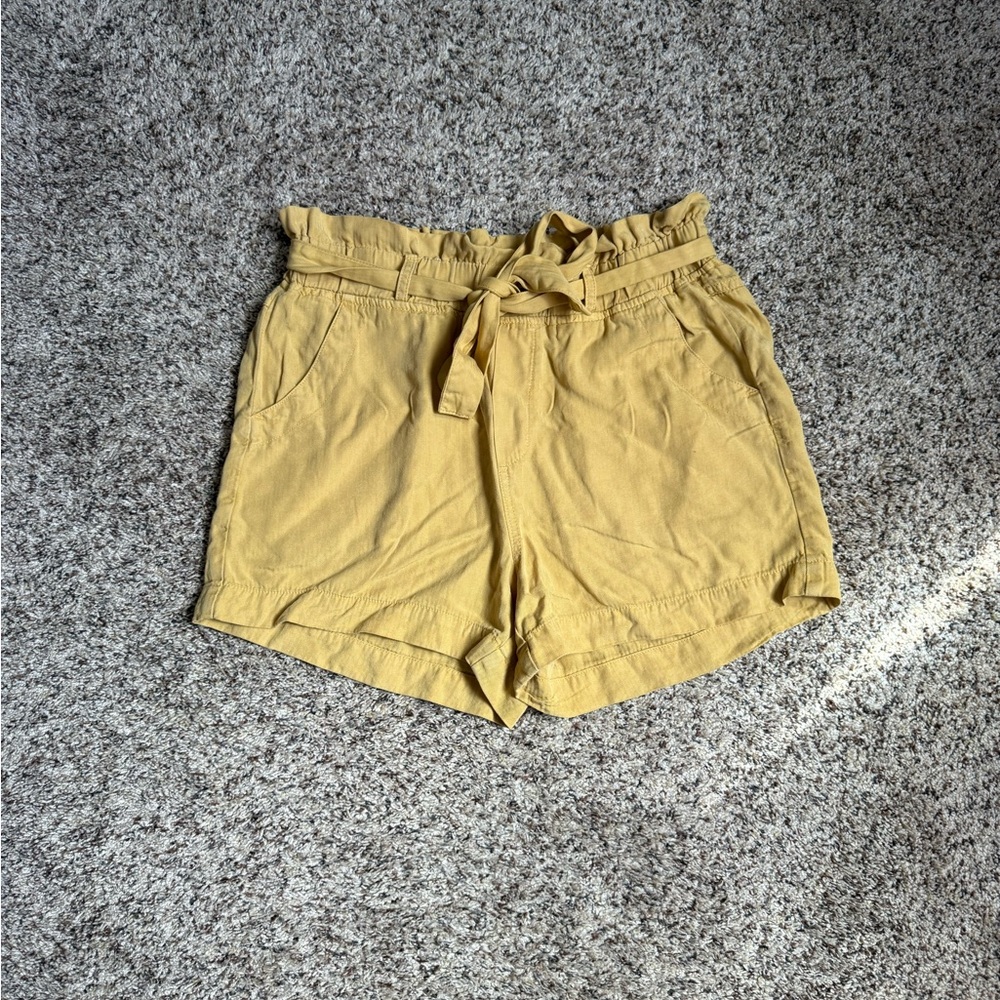 Dry Goods High Waist Yellow Shorts